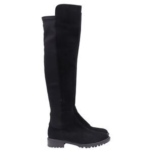 Stuart Weitzman Knee-High Boots in Black Suede